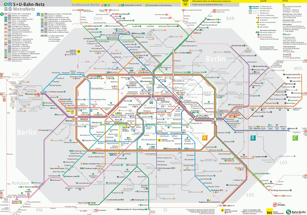 Карта метро Берлина